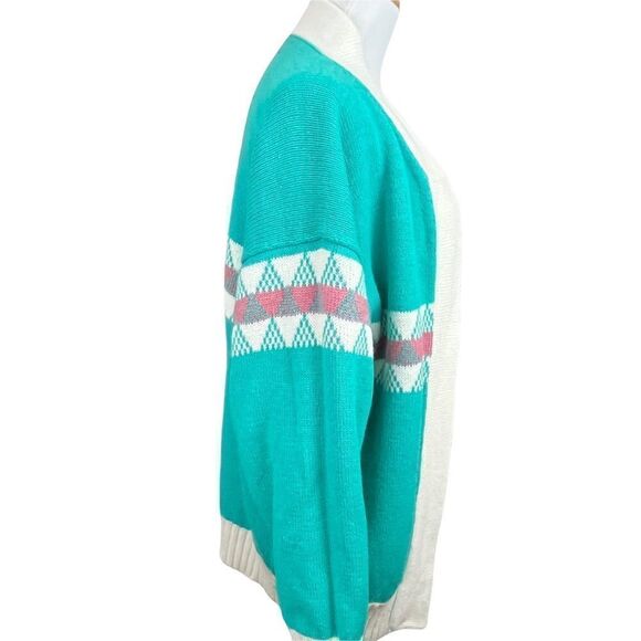 Retro 80’s Look Oversized Reversible Heavy Weight Open Cardigan M/L - Picture 3 of 6